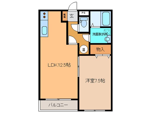 ｺﾝﾌｫｰﾄﾋﾟｭｱの物件間取画像